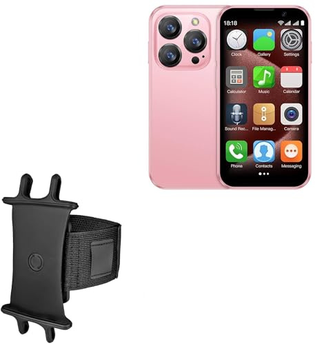 BoxWave Holster Compatible with BLKE Max XS18 Pro (3 in) - ActiveStretch Sport Armband, Adjustable Armband for Workout and Running - Jet Black