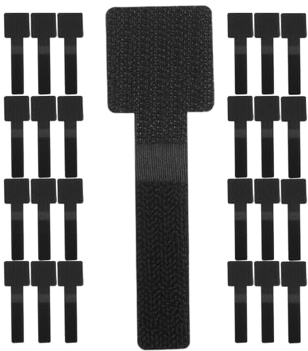 Zerodeko 50 Etiquetas Autoadhesivas para Cables Negras, Organizador Flexible para Cables USB y Eléctricos, Etiquetas de Fijación y Marcadores para Gestión en Hogar y Oficina