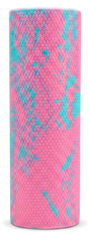 Faszienrolle 30x15cm, Hochdichter Foam Roller für Rücken und Beine, Massagerolle zur Selbstmassage und Muskelentspannung, Pilates Rolle für Yoga und Fitness- Rosa