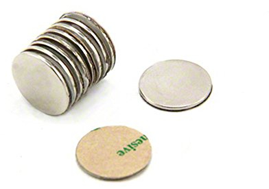 Adhesive N42 Neodymium Magnet for Arts, Crafts, Model Making, DIY, Hobbies, Office and Home - 15mm dia x 1mm - 1.1kg Pull - North - Pack of 10