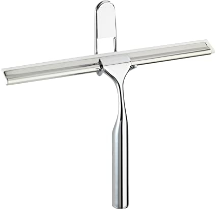 WENKO Bad- & Duschabzieher Classic - Badezimmerwischer, Stahl, 25 x 16.5 x 4 cm, Chrom