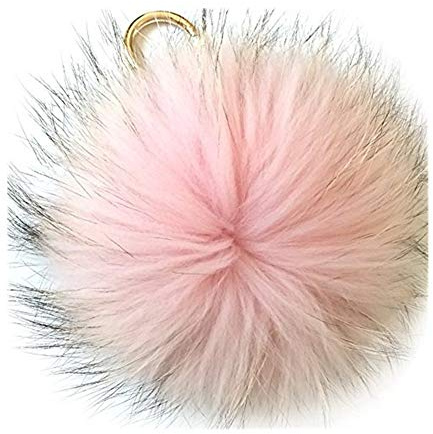 feifanshop Damen Pom Pom Bommel Anhänger Taschenanhänger Schlüsselanhänger für Handtaschen, Rückspiegel im Auto (Rosa)