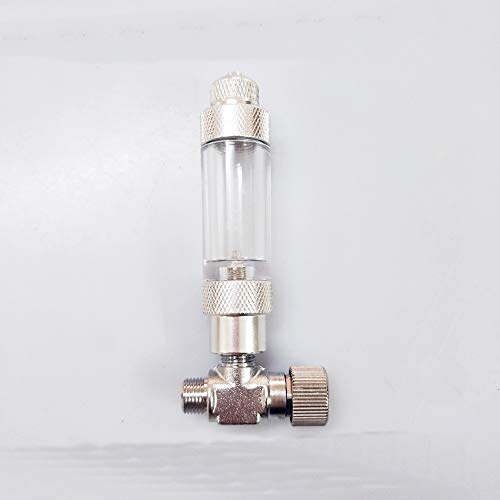 BASE WAVE Aquarium CO2 Needle Valve Regulator Flow Control,Bubble Counter,Check Valve 3 in 1 (for CO2 Pressure Regulator)…