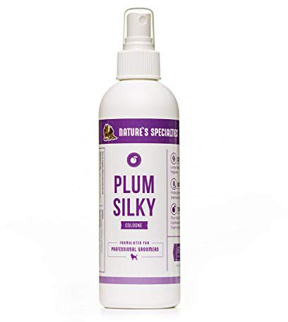 Nature's Specialties Plum Silky Dog Cologne for Pets, Natural Choice for Professional Groomers, Ready to Use Perfume, Finishing Spray, Made in USA, 8 oz