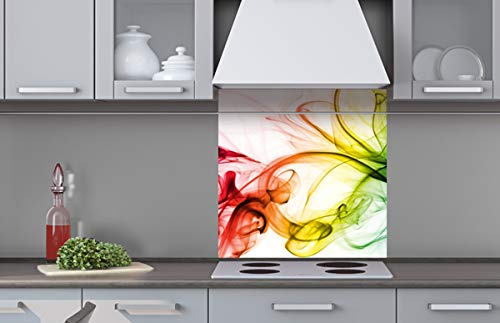 Dimex Küchenrückwand Verbundplatte Rauch 60 x 60 cm | Spritzschutz Küche für Herd & Spüle | Premium Qualität Acrylglas, Stärke 5 mm - Made in EU