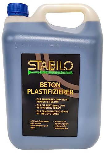 Beton Plastifizierer 5 Liter | Fliessmittel Betonverflüssiger Beton-Zusatzmittel