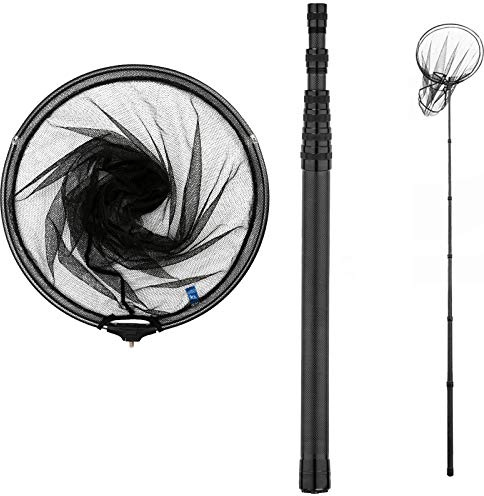 9ft/11.15ft Extra Long Fishing Net with Telescoping Handle, Carbon Fiber Extendable Landing Net, Dip Net for Fishing, Crab nets for Crabbing, Rubber Coated Netting, Holds up to 20lbs