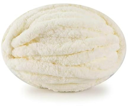 Garn stickning garn mjuk tjock ull virkad boll hantverk flerfärgad skrymmande virkning 250 g, för filt gör-det-själv hantverk flerfärgad mjölkvit