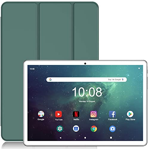 niuniutab Tablette Android,Tablette10 Pouces,16 Go de RAM 128 Go de ROM (256 Go Extensible),Caméra 2MP+ 8MP，2.5D IPS 800x1280 FHD，Grande Batterie Tablette Tactile.(Argent)