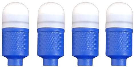 YUERWOVER 4 Pack LED Bike Wheel Lights Car Tire Valve Stems Caps Bicycle Motorcycle Waterproof Tyre Spoke Flash Lights Cool Reflector Accessories for Kids Men Women with 6 Extra Batteries(Blue)