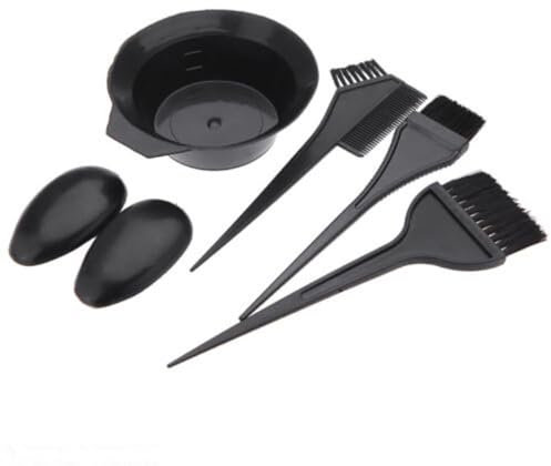 Kit di strumenti per la tintura dei capelli: set per la colorazione e lo sbiancamento dei capelli fai da te, con ciotola per la colorazione dei capelli, pennelli per tinture, copriorecchie, kit