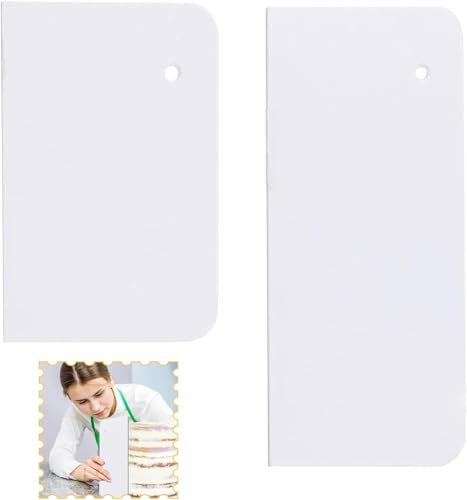 2Pcs Cake Smoother Scraper Set – Professional Cake Edge Scrapers for Decorating, Frosting & Smooth Finishes