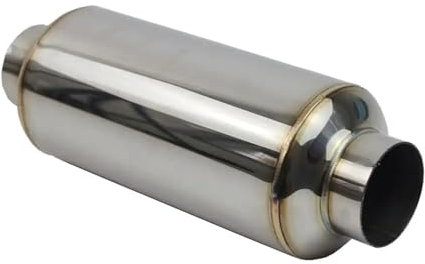 Schalldämpfer Endrohr Universal-Auspuff-Resonator-Endrohr-Schalldämpfer Auto-Schalldämpfer-Rohr-Auspuffanlage 2,25/2,5 Edelstahl Endrohr Abgasrohr(57mm ID)