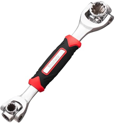 Toolwiz 52 in 1 Universal Socket Wrench Adjustable Multi-Functional Wrench Tool with 360 Degree Rotating Head Spanner Remove Bolts Nuts Fasteners for Home Appliance Bicycle Motorcycle Car Repair