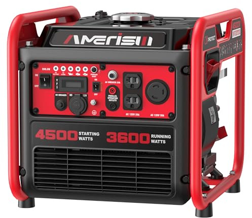 AMERISUN 4500W Portable Gas Inverter Generator with CO Sensor,Lightweight, Quiet, EPA-Compliant for Home, Emergency Backup, and Outdoor Adventures