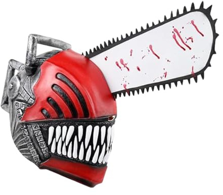 Hugsweet Chainsaw Man s - Halloween Anime Chainsaw Man Cosplay Fullhead s Costume Props, Realistic Face Cover For Chainsaws Men Denji For Halloween Cosplay Masquerade Costume
