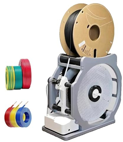 Respooler De Filamento Industrial 3D - Rebobinador De Carrete De Impresora 3D Para Carretes De 1 Kg, Motor De 42 Pasos, Ideal Para La Gestión De Materiales De Impresión (Grey)