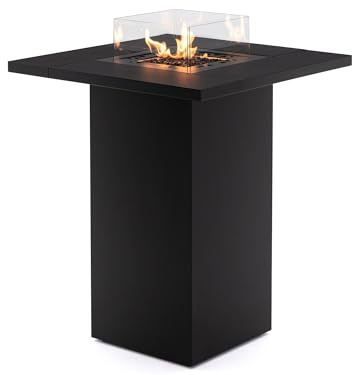 MF - Mesa Alta de Fuego Exterior de Gas Square Table High hasta 10 kW Tipo Bar