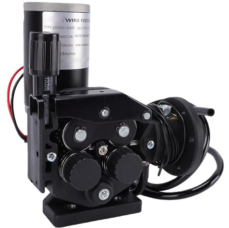 Fockety Motore per Avanzamento Filo per Saldatore Mig, 0,8-1,0 Mm 18 M/min velocità DC24V 50 W Alimentatore per Filo per Rotolo Automatico per Saldatrice con Ruote, Attrezzatura per