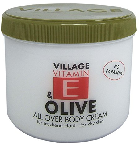 Village Cosmetics Bodycream mit Vitamin E und Olive 500 ml (Körpercreme, Körpferpflege, mit angenehmen Duft, zarte Haut) 950614