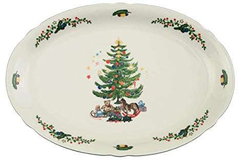 Seltmann Weiden 001.294654 Servierplatte oval, Grün/Bunt
