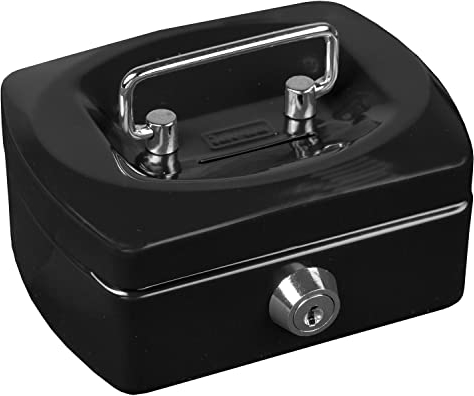 Idena 50031 - Geldkassette Mini, Größe 125 x 95 x 60 mm, Farbe Schwarz, 1 Stück