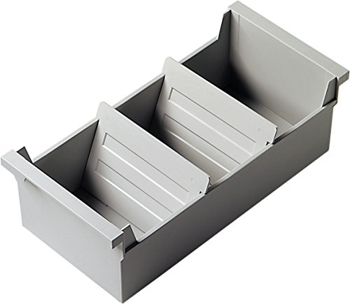 helit H6201882 - Karteikarten Box „the admin“ DIN A6 quer, inkl. 2 Schwenkstützen, Karteitrog lichtgrau, CDs im Jewel Case