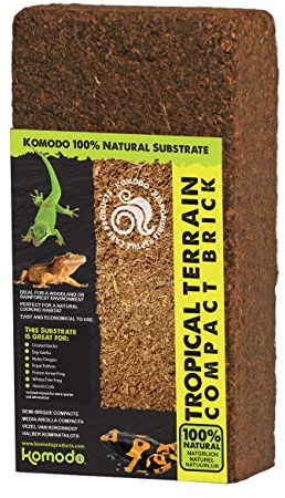 Komodo Tropical Terrain Compact Brick, Natural Substrate for Woodland or Rainforest Habitats