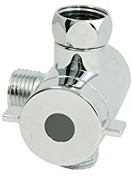 2-Wege Umstellventil für Armaturen mit 2 Anschlüssen für Brauseschläuche 1/2 Zoll, 3 verschiedene Stellungen für den Wasserdurchfluss