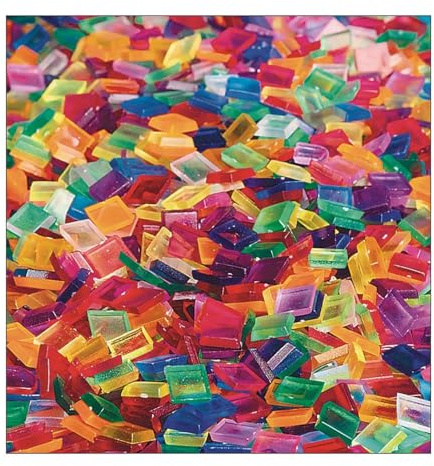 S&S Worldwide Color Splash Square Plastic Tile Assortment, 3/8 Length, Pack of 1900