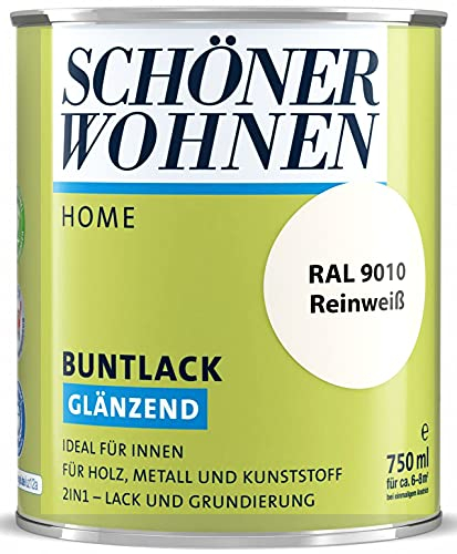 DurAcryl Buntlack Reinweiß 750 ml RAL 9010 Glänzend Schöner Wohnen