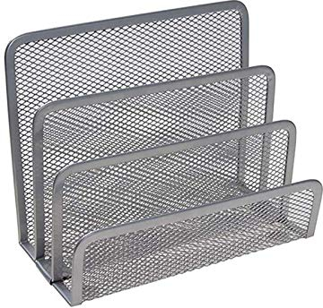 VANRA Briefträger, Briefsortierer, Büro Schreibtisch Organizer, Schreibtisch Datei Organizer, Dokumentenlager für Mail Shop, Briefhalter mit 3 Fächern für Schule und Büro, Silber