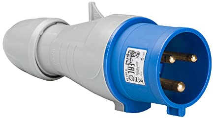 Legrand, Fiche CEE 32 A, bleu 3 broches (2P+PE), 6 h (230 V/32 A), indice de protection IP44, IK09, 090107.