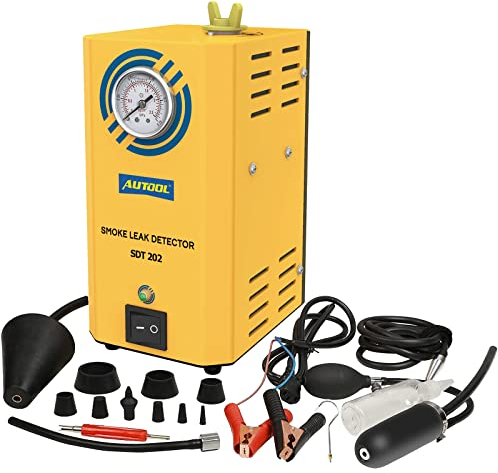 Détecteur Fuite Fumée Carburant Voiture 12V, Machine à Fumée Système EVAP Auto/Outil de Diagnostic Testeur Fuite avec Pompe à Air pour Véhicule Camion Moto