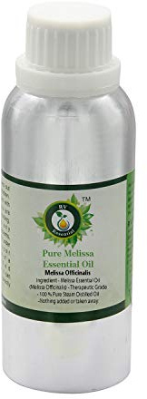 El aceite esencial de melisa | Melissa officinalis | Melissa officinalis aceite | 100% natural puro | Vapor destiló | Grado Terapéutico | Melissa Essential Oil | 300ml | 10oz By R V Essential