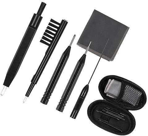 ULTECHNOVO 1 Satz 6- Teiliges Hörgerät- Reinigungsset Professioneller Hörverstärker Reinigungsgewebe Bürstenschraubendreher Ohrpass- Entlüftungsreiniger für Den Laden zu Hause