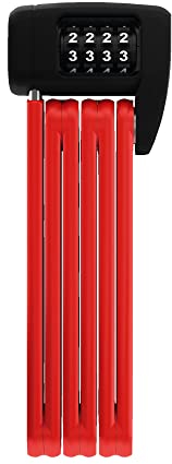 ABUS Faltschloss Bordo Lite 6055C - mit Zahlencode - Extra-leichtes Zahlenschloss aus Spezialstahl - ABUS-Sicherheitslevel 7 - 60 cm - Rot