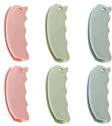 6 pcs supports de sac en plastique avec poignée en silicone réutilisable avec porte-clés pour sacs d'épicerie portable en silicone Poignée Shopping Sac de transport à poignée