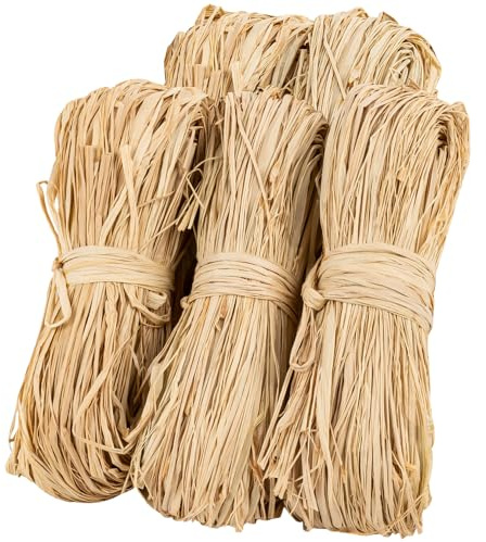 Sukh 300g Natural Raffia Ribbon Raffia Grass & Straw for Florist Bouquets, Decoration Crafts, Gift Wrapping, Christmas & Birthday