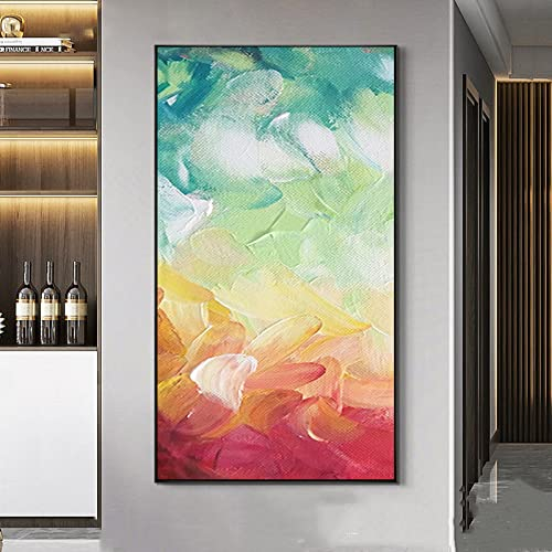 Ölbilder Auf Leinwand Handgemalt,100% Handgezeichnetes, Extra Großes, Stereoskopisches, Strukturiertes Messergemälde, Modernes Abstraktes, Buntes Graffiti, Ungerahmtes Acrylgemälde, Kunstwand, Wo