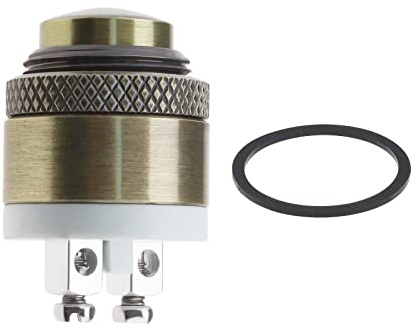 VGOL 16 mm Türklingelschalter, Momentary Druckknopf, Messing, 36 V DC, 2 A ON-OFF, rund, wasserdicht, für 16 mm Befestigungsloch, Möbelbeschläge