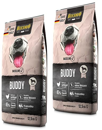 Belcando Baseline Buddy 2 x 12,5 kg Trockenfutter | Für ausgewachsene Hunde mit normaler Aktivität | Geeignet für alle Rassen | Hundefutter - fördert eine gesunde Darmflora