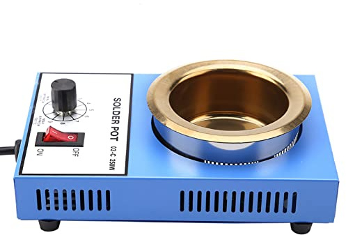 YWBL-WH Pot à Souder 300W 250W capacité de Bain à Dessouder en Métal 1200g 800g pour Soudure au Fer (250W)