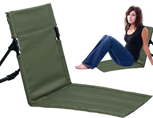 Klappbarer Liegestuhl | Leichter Strandstuhl - Stadiumsitze mit Rückenlehne Outdoor Bodenstuhl zum Picknick Wandern Wandern Grills