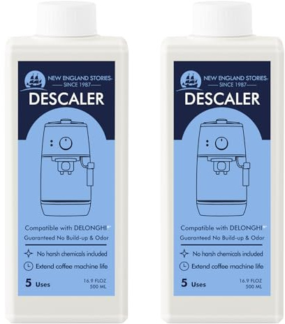 10 Uses DeLonghi Compatible Descaling Solution, Specially Designed to Clean Delonghi Coffee Machines and Maker - 33.8oz Espresso Coffee Maker Cleaner, Coffee Pot Cleaning Limescale Remover