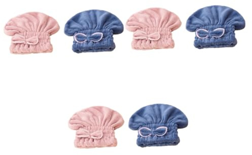 DOITOOL 6 Stk Mikrofasertücher Für Das Haar Schnell Trocknendes Handtuch Verdicken Duschhauben Für Damen Haartrockenhaube Aus Mikrofaser Haarduschhaube Niedlich Prinzessin Hut