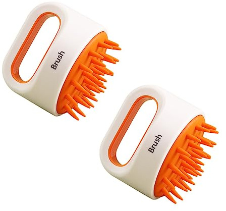 FRCOLOR Massagebürsten Kopfhaut 2 Stück-pack Rutschfest aus Abs und Tpr für Nass und Trockenanwendung zur Kopfmassage und Reinigung für Erwachsene und Kinder