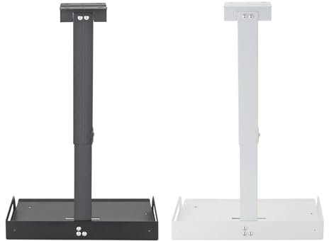 Zalydala Support de projecteur universel pour plafond, avec tablette, hauteur réglable, pour projecteurs, routeurs, etc. Acier au carbone et aluminium