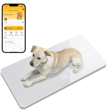 unipaws Bilancia digitale Bluetooth per animali domestici, max 200 libbre per cani di piccola e grande taglia, bilancia per cani e gatti, bilancia per uso domestico, bilancia per bambini, grande