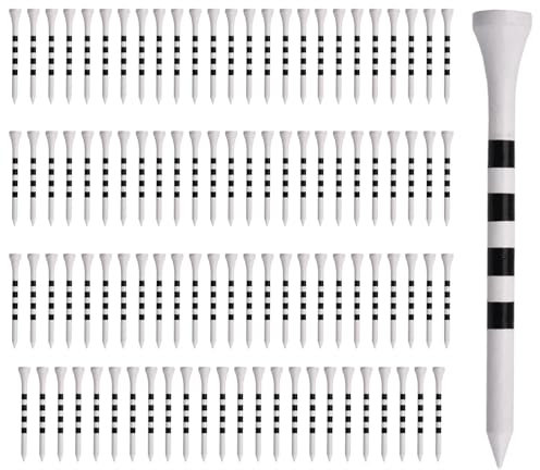 Generisch Gestreiftes Golf-Tee,Golf-Tees mit Linien - -Golfmarken, Verschiedene Golf-Tees, 100er-Set | Innovative professionelle Golf-Tees, Golfbälle, Zubehör für das Golftraining, den Golfwettbewerb